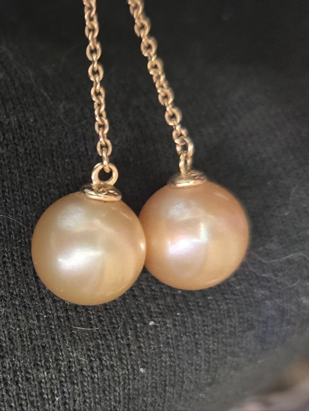Gold Pearl Drop Earrings